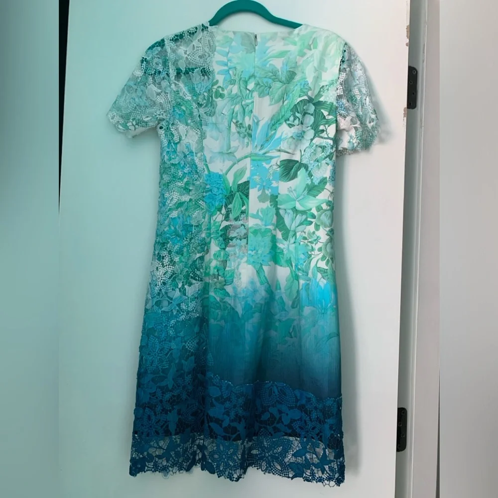 Elie Tahari Ombré Lace Trim Dress, size 4 - Picture 3 of 6